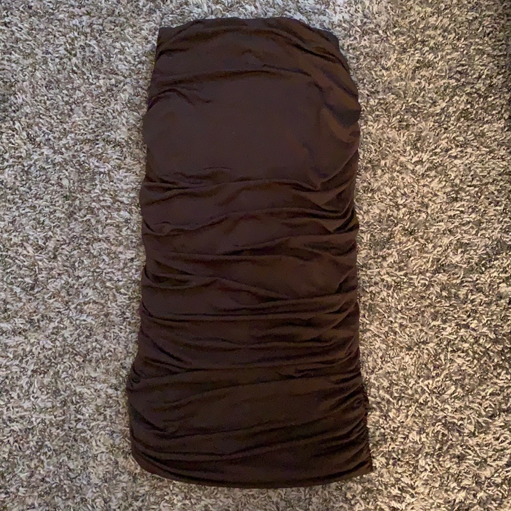 Ruched Brown Strapless Cocktail Dress from Akira Size Small NWT